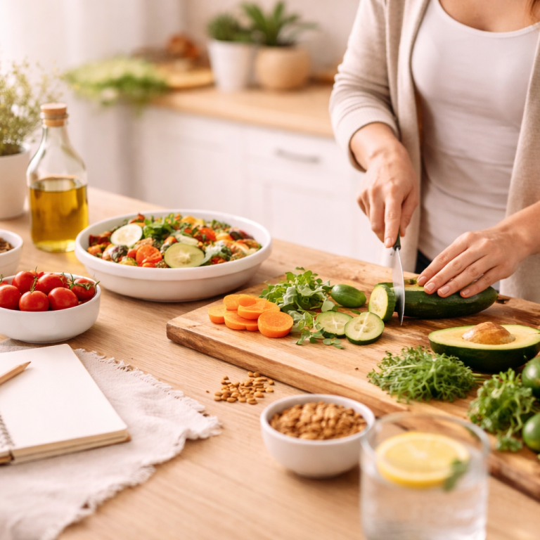 Zubereitung einer gesunden Mahlzeit